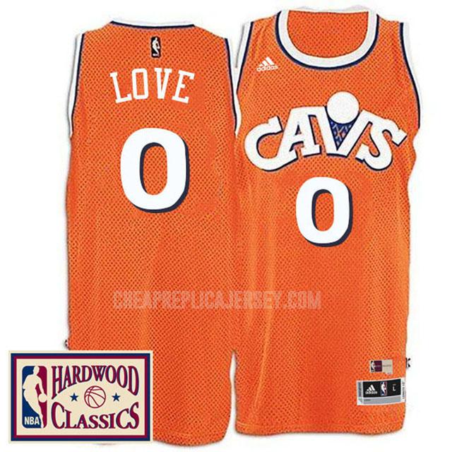 men's cleveland cavaliers kevin love 0 orange hardwood classics replica jersey