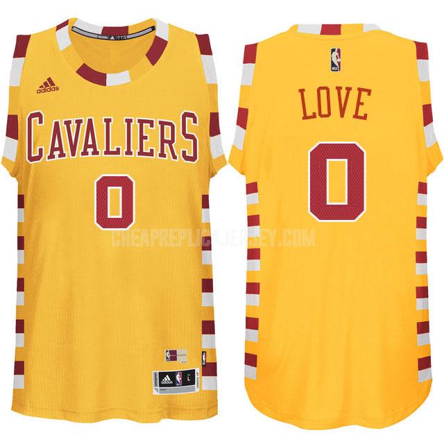 men's cleveland cavaliers kevin love 0 yellow classic replica jersey