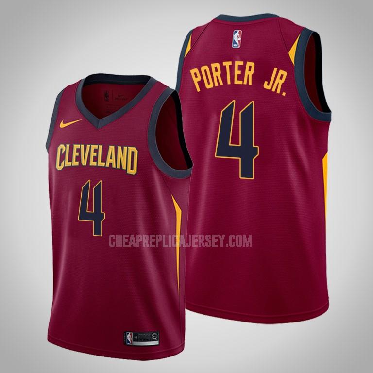 men's cleveland cavaliers kevin porter jr 4 red icon replica jersey