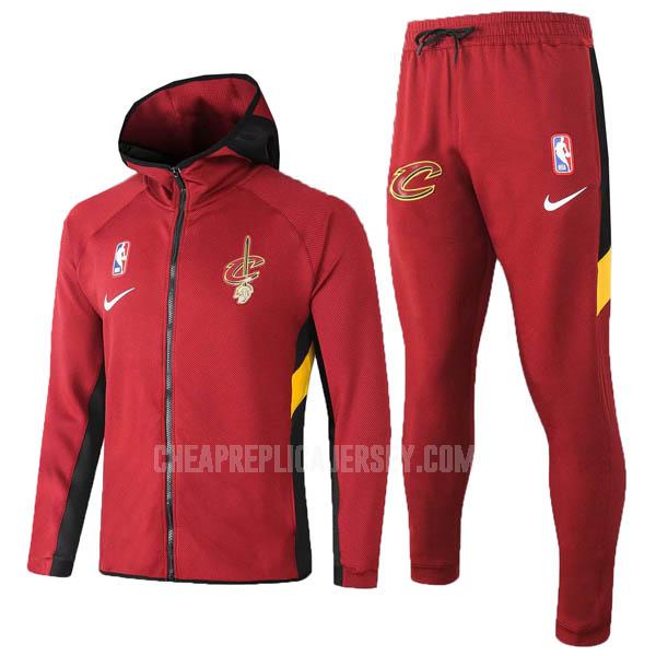 men's cleveland cavaliers red nba hooded jacket