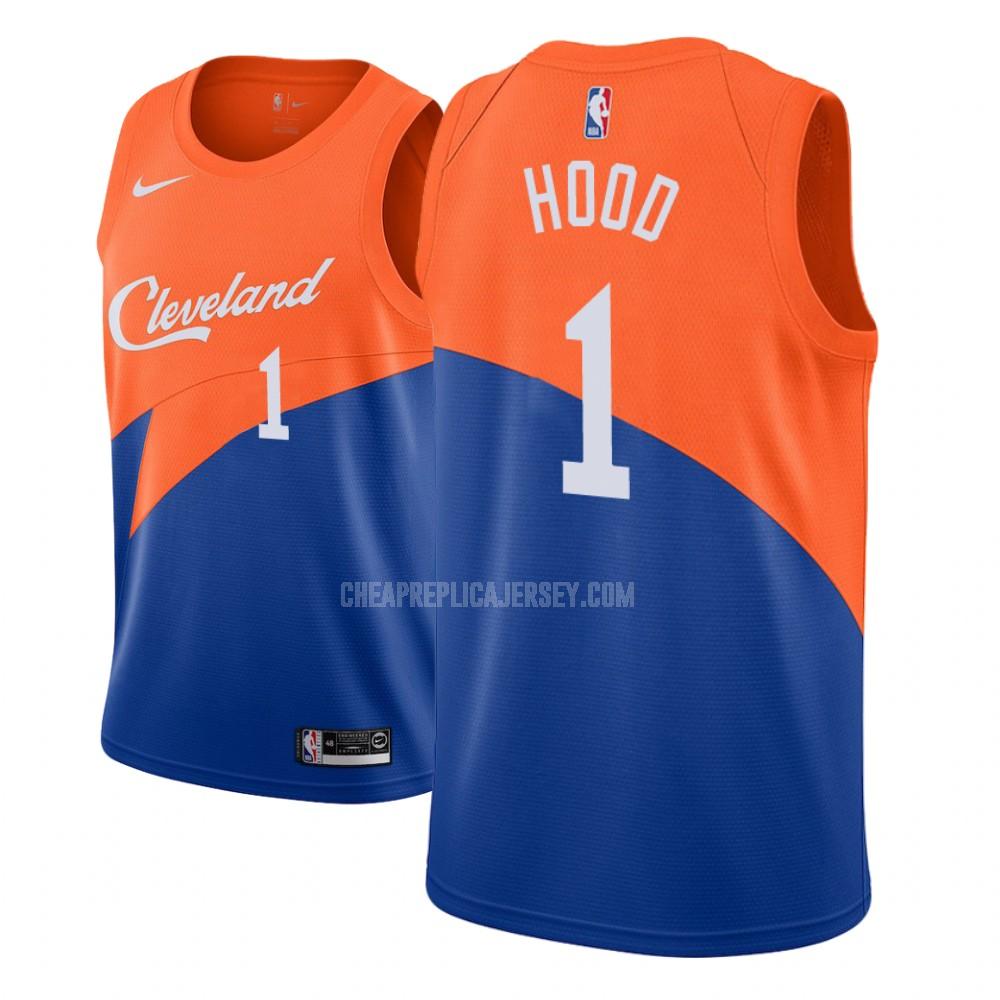 men's cleveland cavaliers rodney hood 1 blue city edition replica jersey