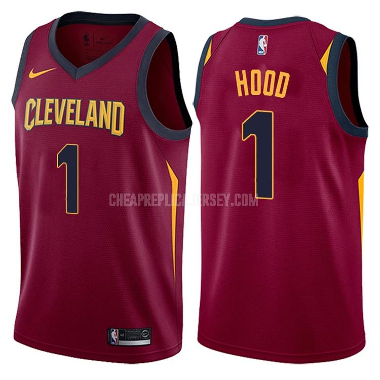 men's cleveland cavaliers rodney hood 1 red icon replica jersey