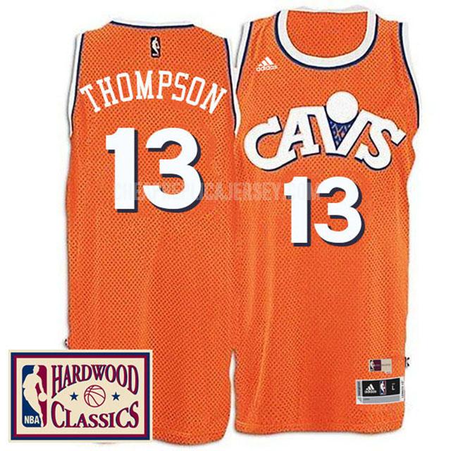 men's cleveland cavaliers tristan thompson 13 orange hardwood classics replica jersey