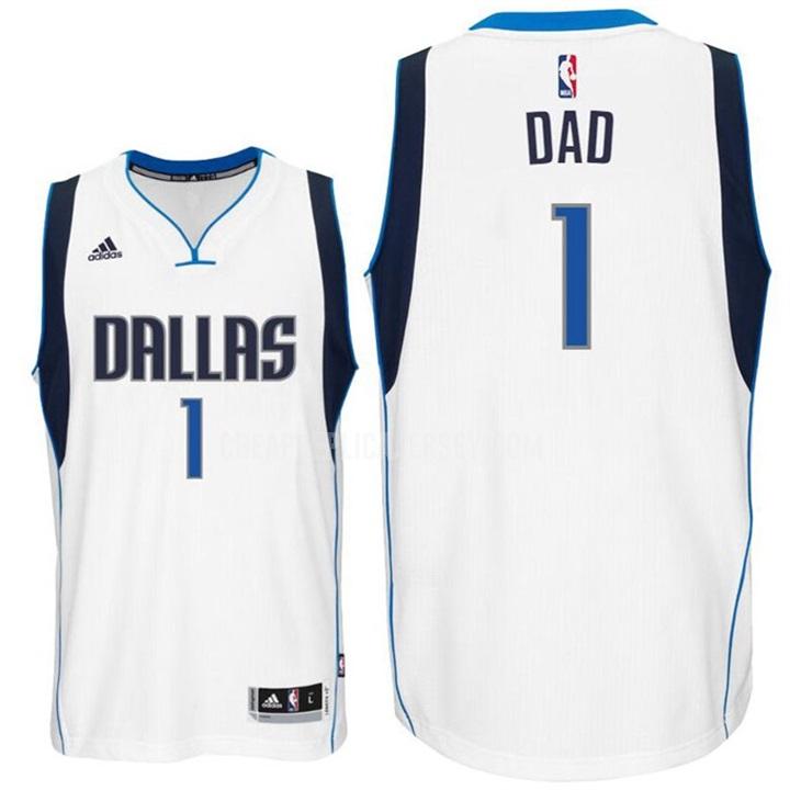 men's dallas mavericks dad 1 white fathers day replica jersey