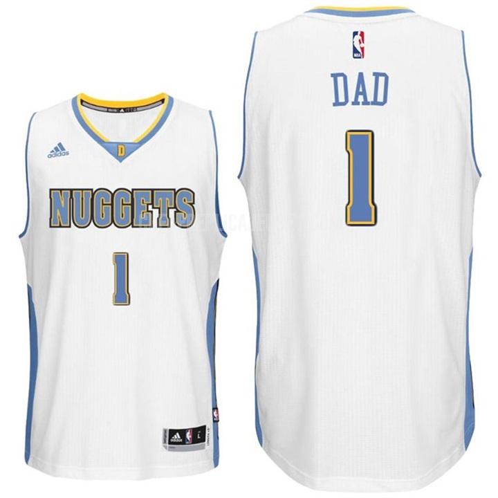 men's denver nuggets dad 1 white fathers day replica jersey