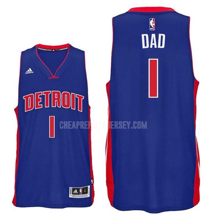men's detroit pistons dad 1 blue fathers day replica jersey