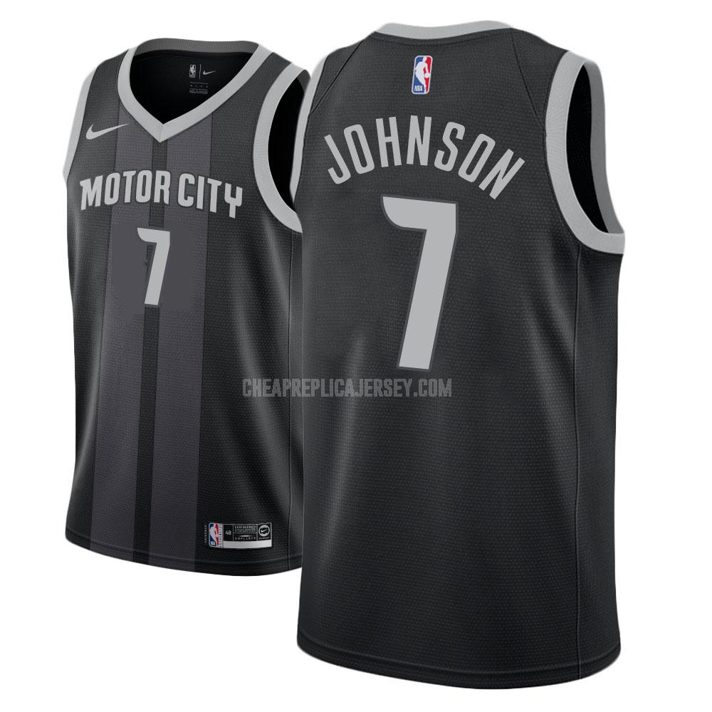 men's detroit pistons stanley johnson 7 black city edition replica jersey