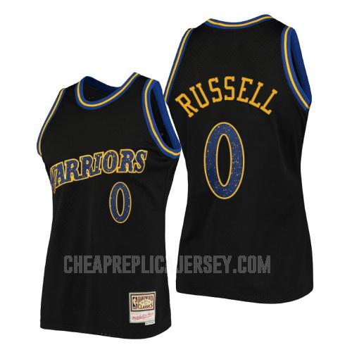 men's golden state warriors d'angelo russell 0 black rings collection replica jersey