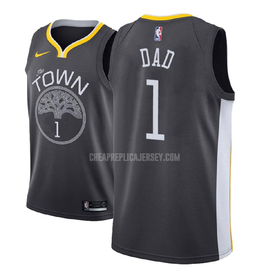 men's golden state warriors dad 1 gray fathers day replica jersey