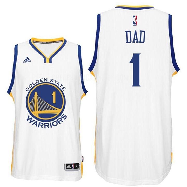 men's golden state warriors dad 1 white fathers day replica jersey