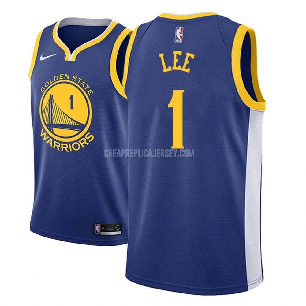 men's golden state warriors damion lee 1 blue icon replica jersey