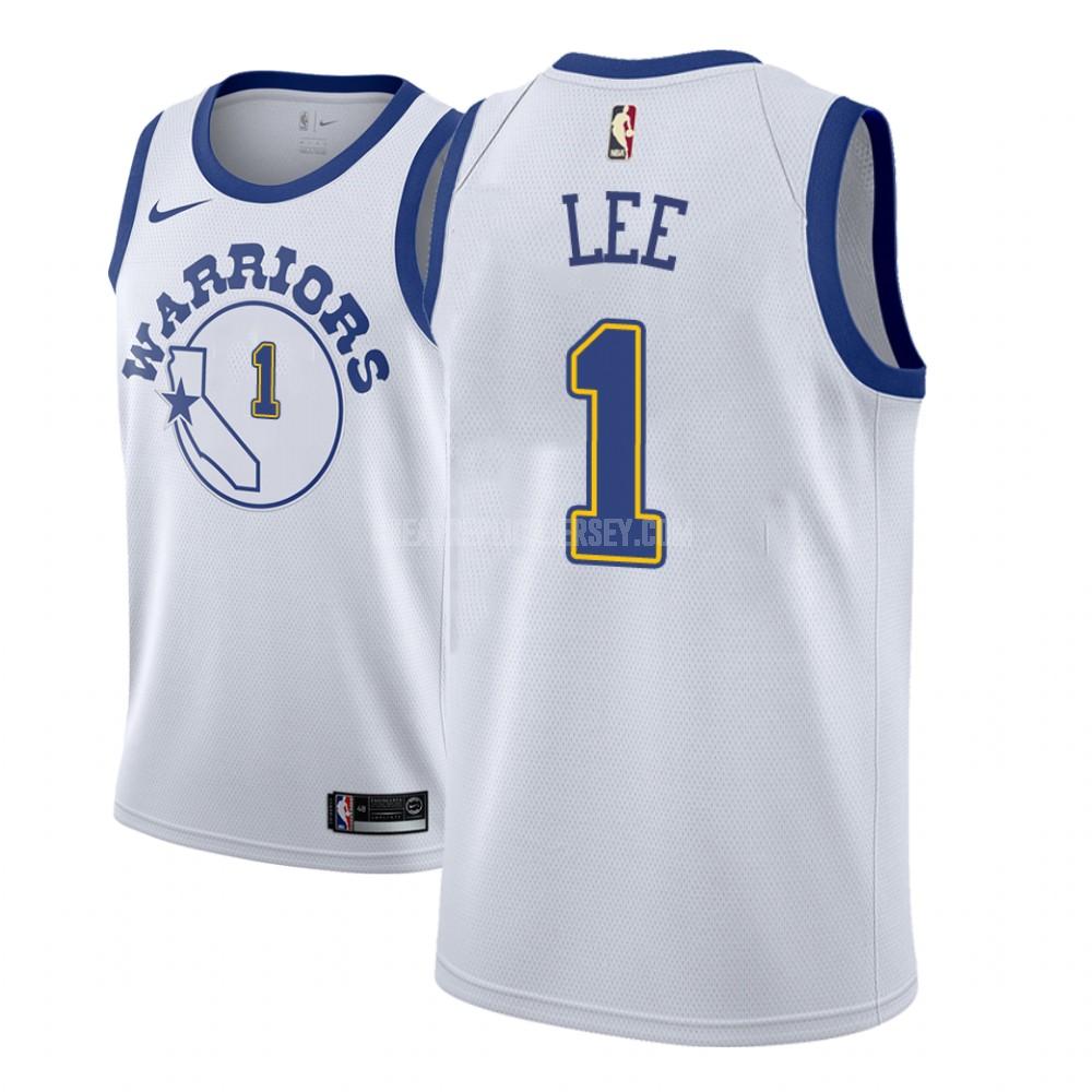 men's golden state warriors damion lee 1 white classic edition replica jersey