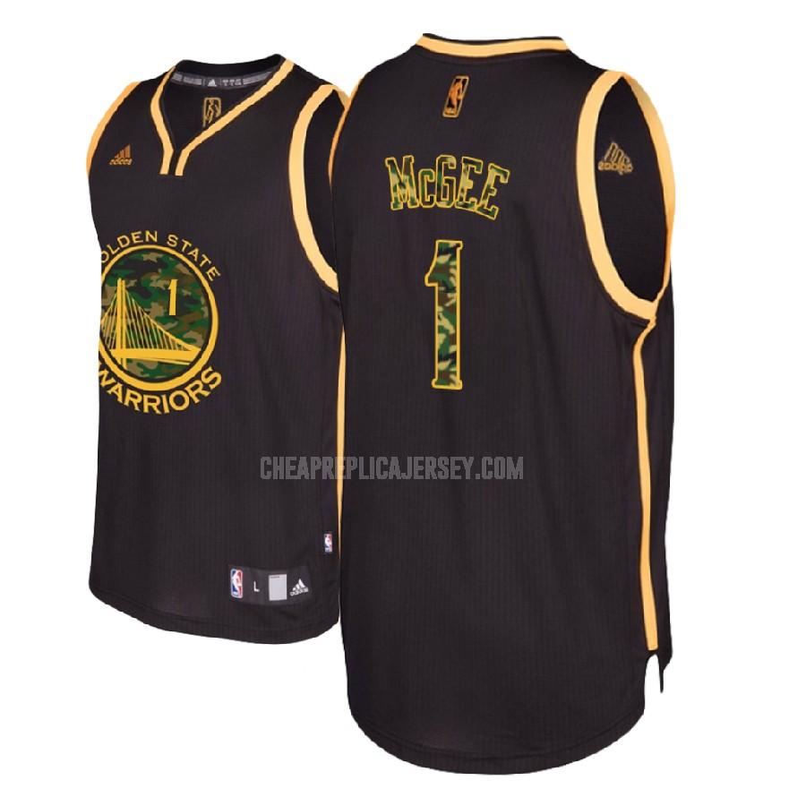 men's golden state warriors javale mcgee 1 black fashion edition replica jersey