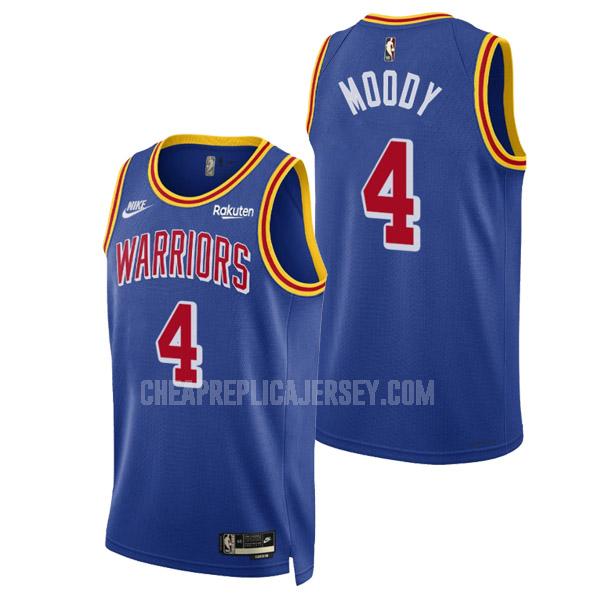 men's golden state warriors moses moody 4 blue classic edition 75th anniversary replica jersey