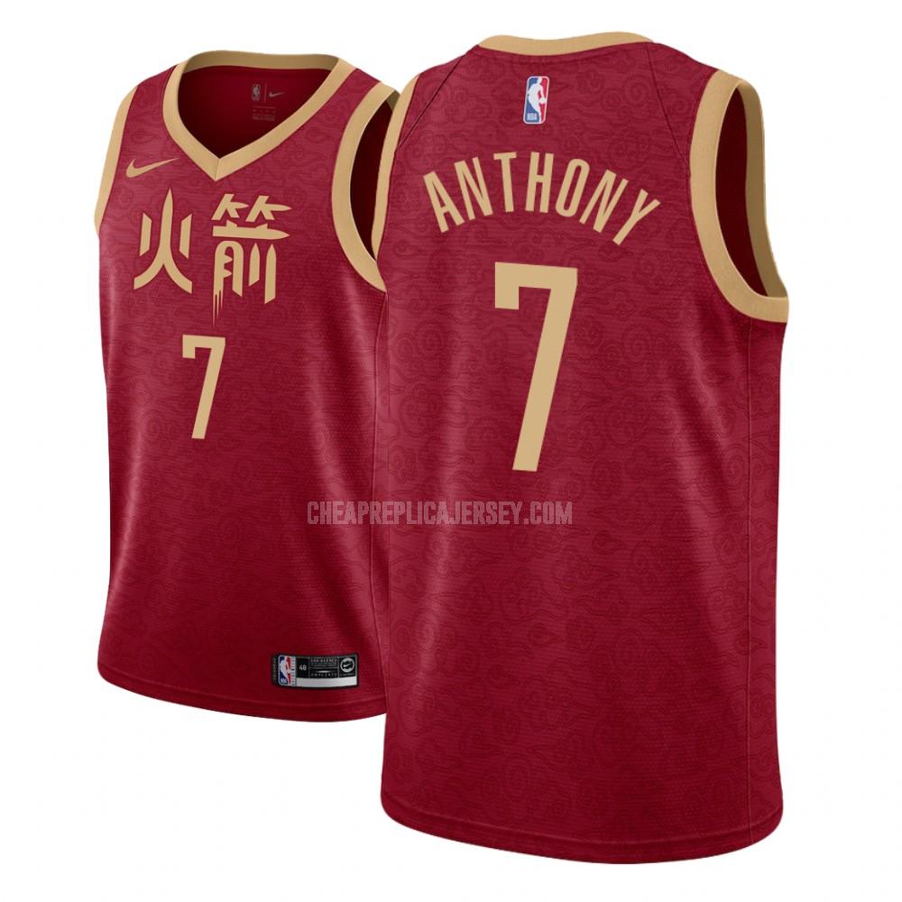 men's houston rockets carmelo anthony 7 red city edition replica jersey