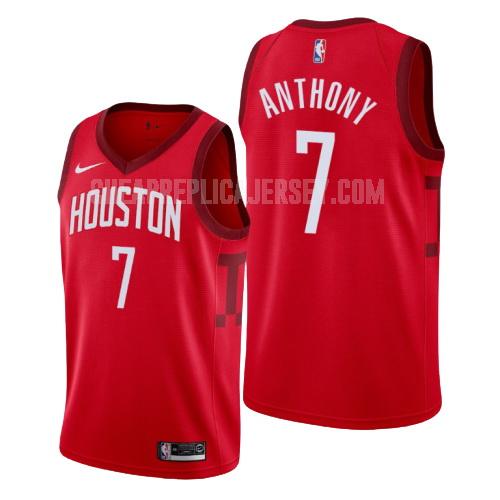 men's houston rockets carmelo anthony 7 red earned edition replica jersey
