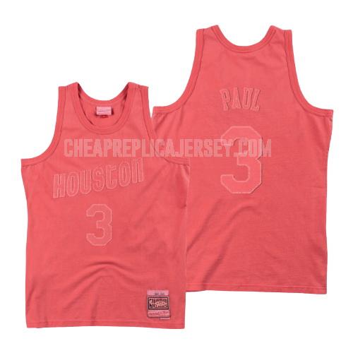 men's houston rockets chris paul 3 red washed out replica jersey