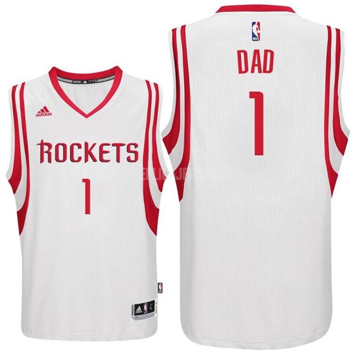 men's houston rockets dad 1 white fathers day replica jersey
