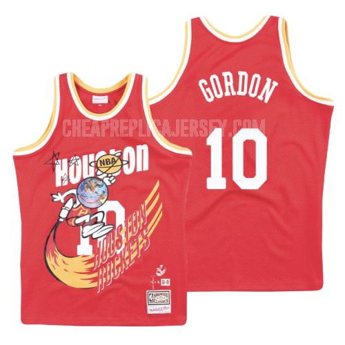 men's houston rockets eric gordon 10 red hardwood classics replica jersey