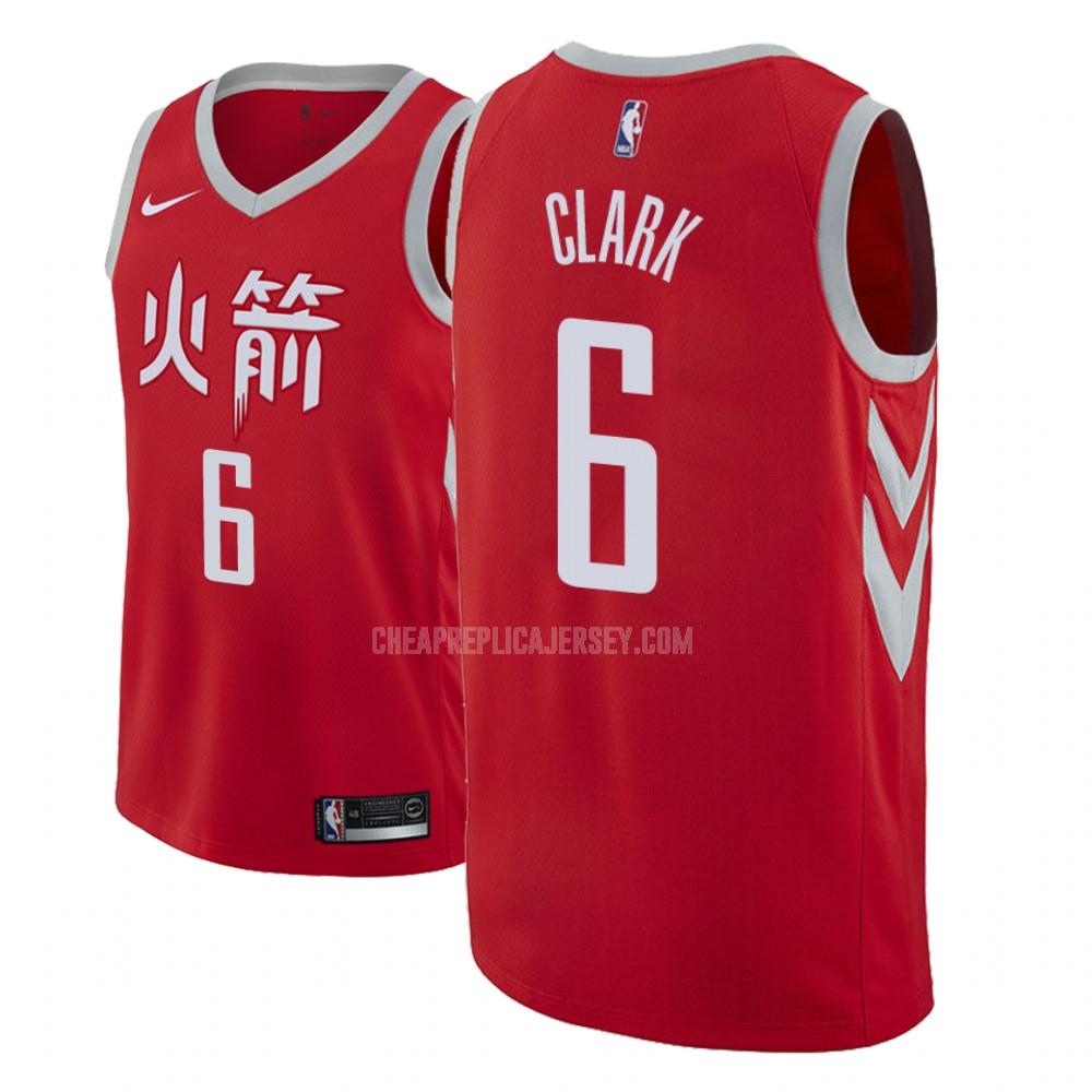 men's houston rockets gary clark 6 red city edition replica jersey