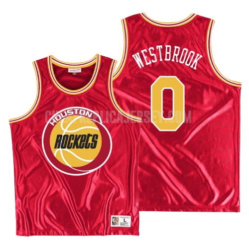 men's houston rockets russell westbrook 0 red dazzle replica jersey