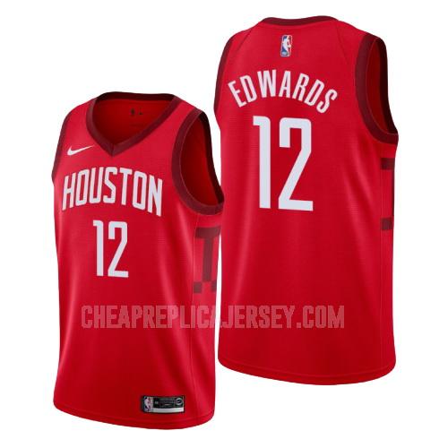 men's houston rockets vincent edwards 12 red earned edition replica jersey