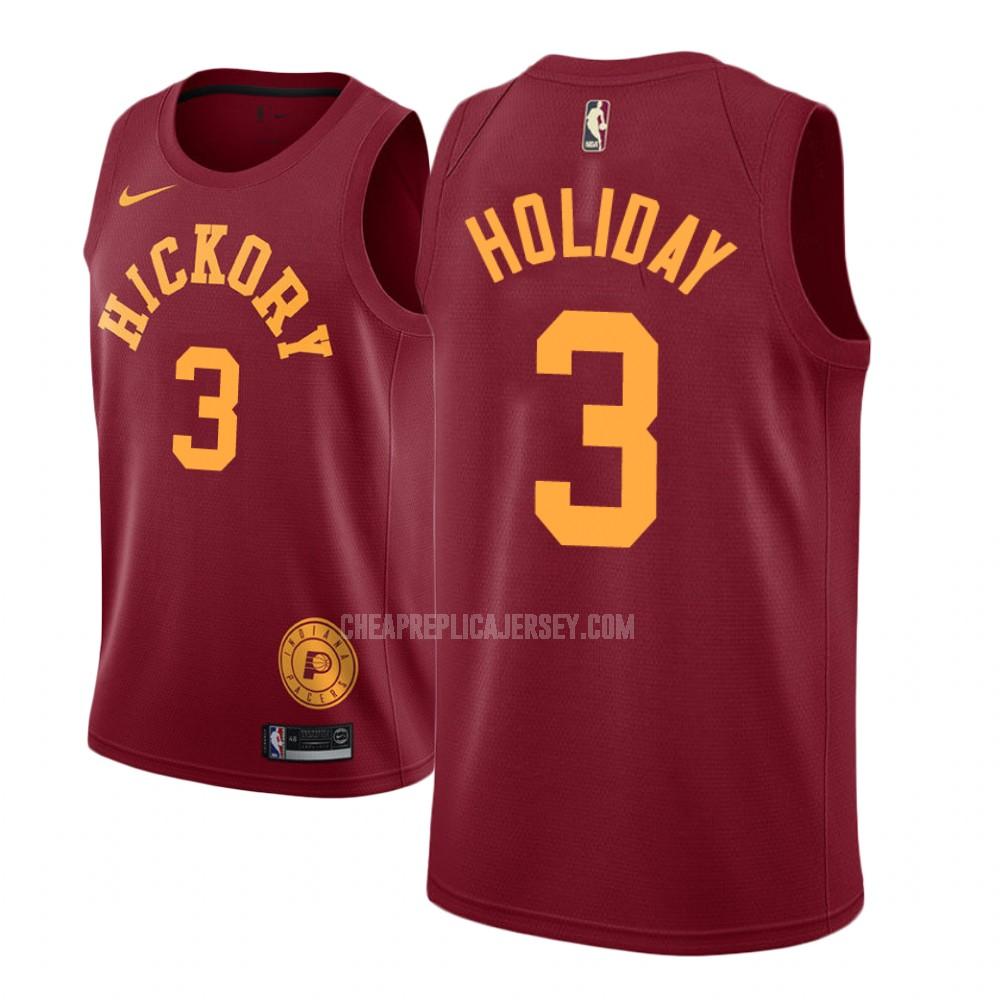 men's indiana pacers aaron holiday 3 red hardwood classic replica jersey