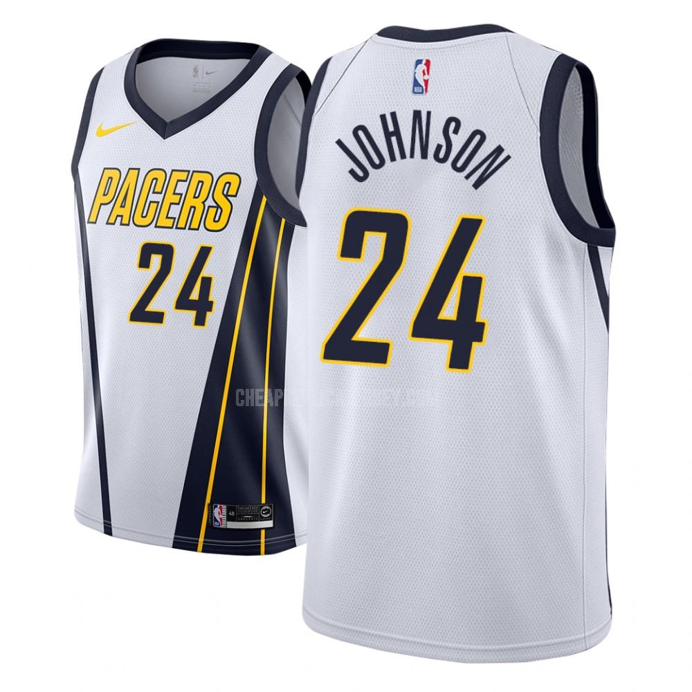men's indiana pacers alize johnson 24 white earned edition replica jersey
