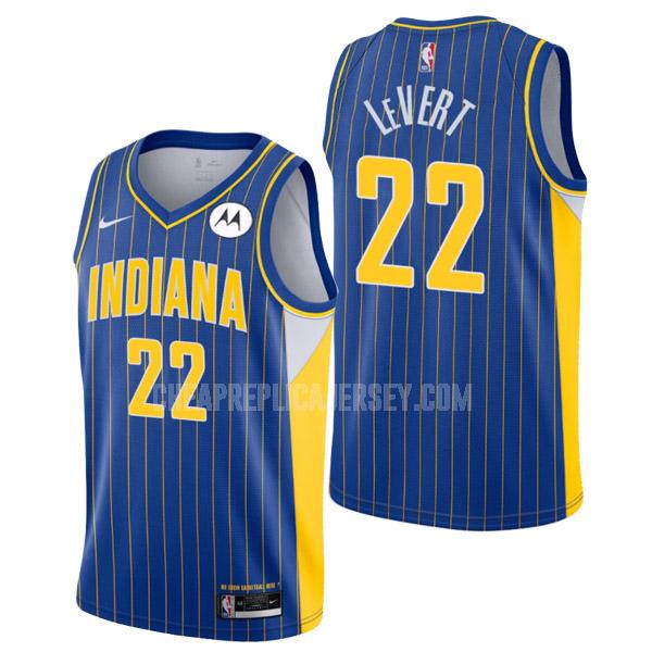 men's indiana pacers caris levert 22 blue city edition replica jersey