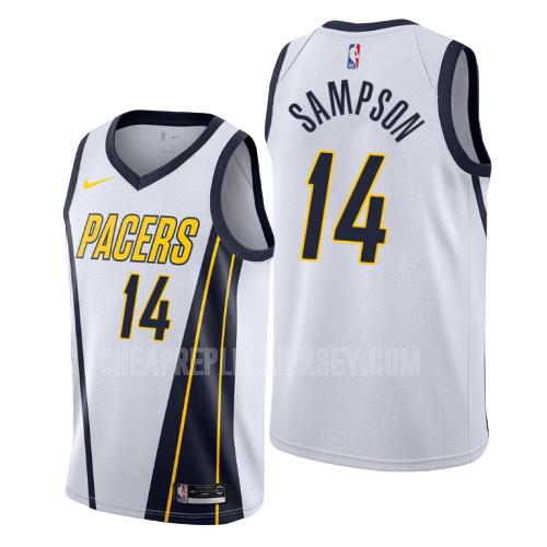 men's indiana pacers jakarr sampson 14 white earned edition replica jersey
