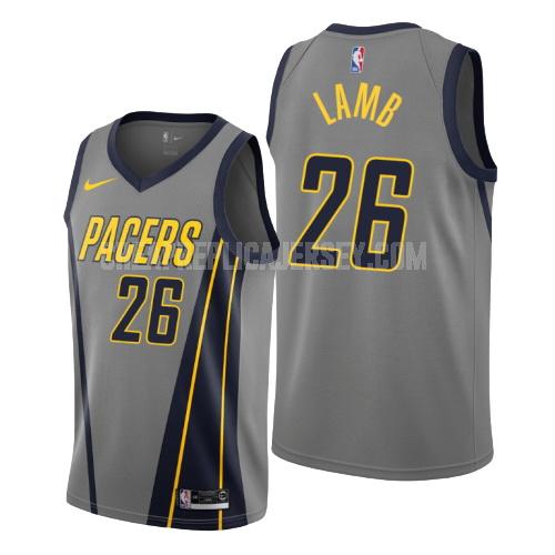 men's indiana pacers jeremy lamb 26 gray city edition replica jersey