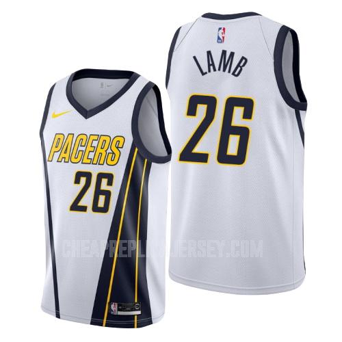 men's indiana pacers jeremy lamb 26 white earned edition replica jersey