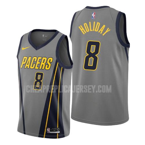men's indiana pacers justin holiday 8 gray city edition replica jersey