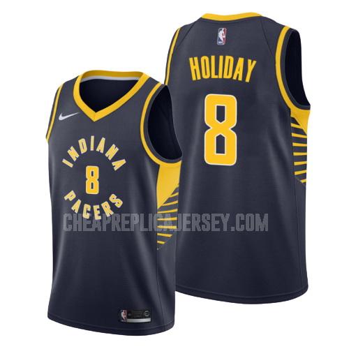 men's indiana pacers justin holiday 8 navy icon replica jersey