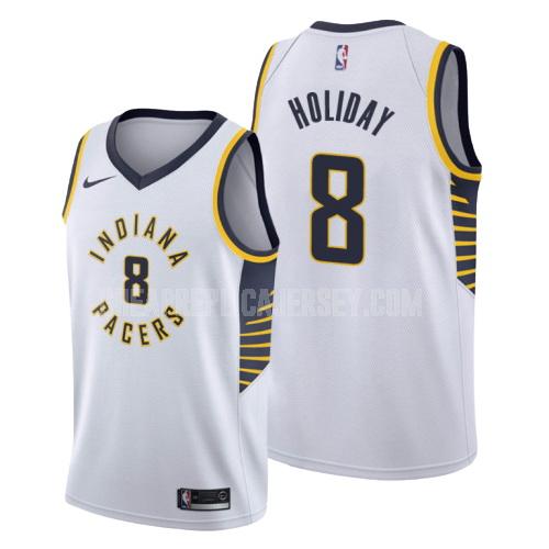men's indiana pacers justin holiday 8 white association replica jersey