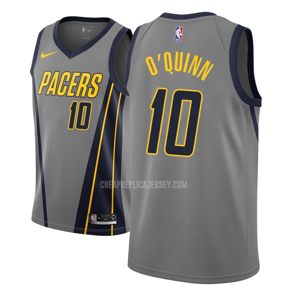 men's indiana pacers kyle o'quinn 10 gray city edition replica jersey