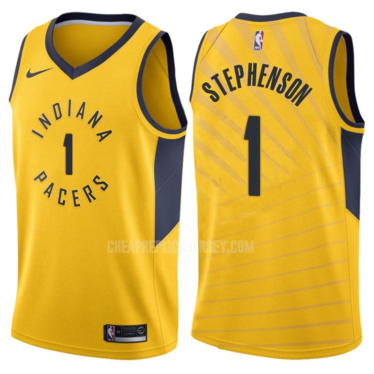 men's indiana pacers lance stephenson 1 yellow statement replica jersey