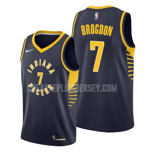 men's indiana pacers malcolm brogdon 7 navy icon replica jersey
