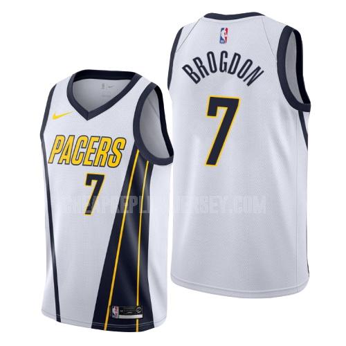 men's indiana pacers malcolm brogdon 7 white earned edition replica jersey