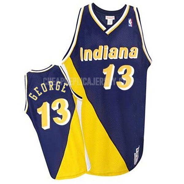 men's indiana pacers paul george 13 blue yellow hardwood classic replica jersey