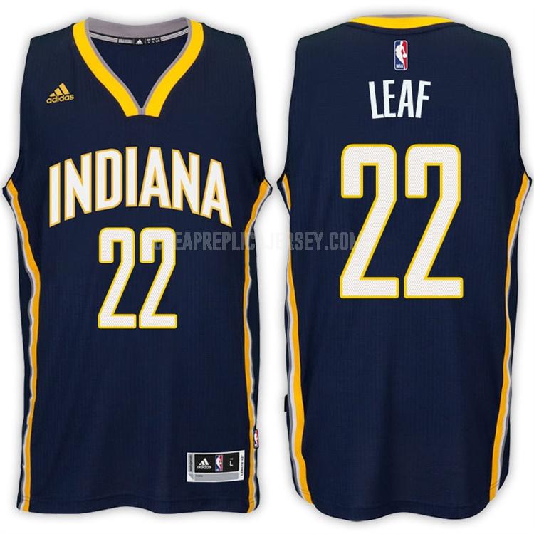 men's indiana pacers tj leaf 22 navy road replica jersey