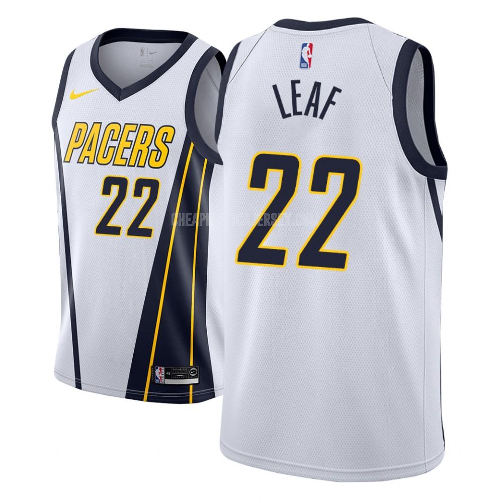 men's indiana pacers tj leaf 22 white earned edition replica jersey