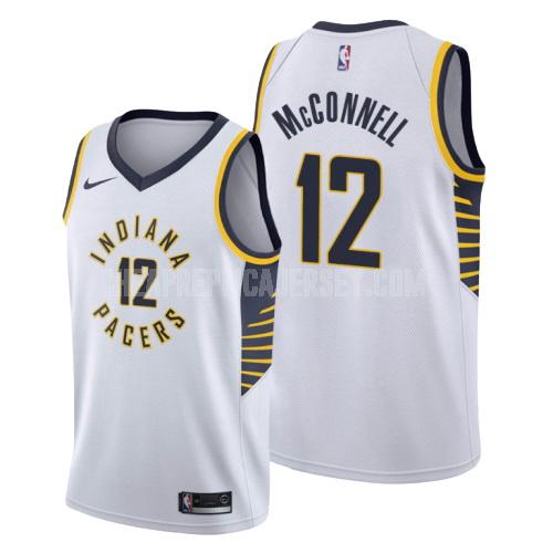 men's indiana pacers tj mcconnell 9 white association replica jersey