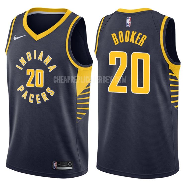 men's indiana pacers trevor booker 20 navy icon replica jersey