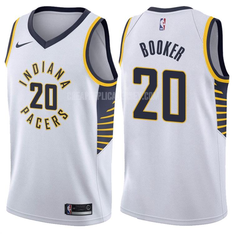 men's indiana pacers trevor booker 20 white association replica jersey