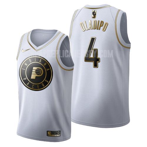 men's indiana pacers victor oladipo 4 white golden edition replica jersey