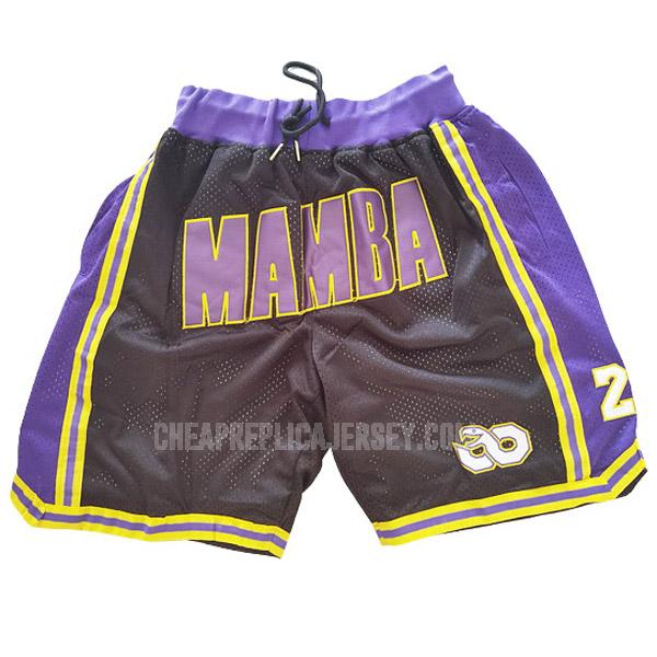 men's kobe bryant black-purple mamba basketball short