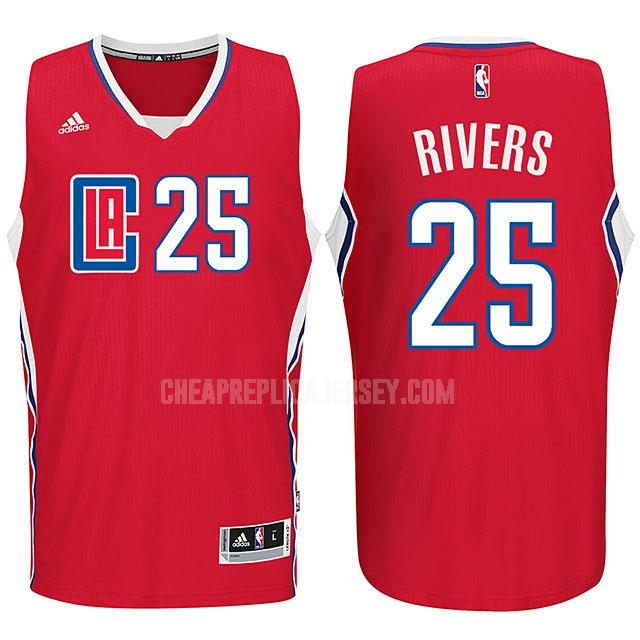 men's los angeles clippers austin rivers 25 red new logo replica jersey