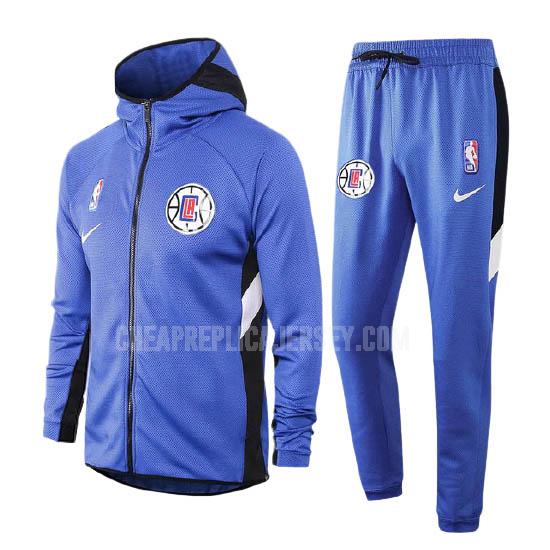 men's los angeles clippers blue nba hooded jacket