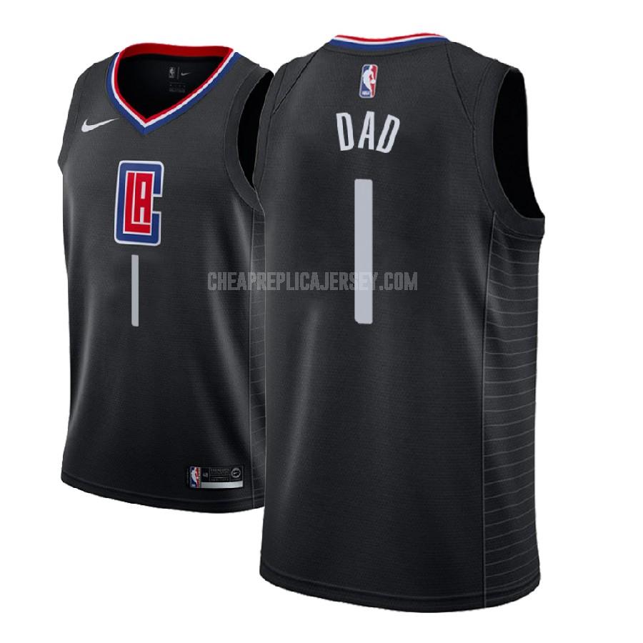 men's los angeles clippers dad 1 black fathers day replica jersey